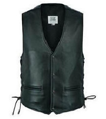 Fox Creek Charter Leather Vest with Exteded Back- Biker King