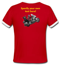 Click on image for more info, to customize text or shirt color, and to order!
