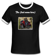 Click on image for more info, to change shirt color or text, and to order!