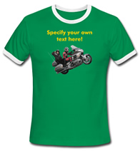 Click on image for more info, to customize text or shirt color, and to order!