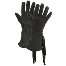 Fox Creek Fringed Deerskin Gauntlets- Biker King