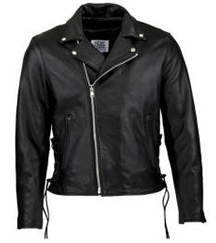 Fox Creek Men's Traditional Leather Jacket- Biker King