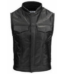 Fox Creek Men's Custom Leather Rebel Vest- Biker King