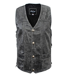 Fox Creek Vintage FUll Back Buffalo Nickel Vest- Biker King