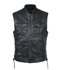Fox Creek Zippered Laced Rebel Club Vest- Biker King
