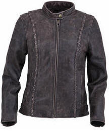 Fox Creek Women's Distressed Braided Jacket- Biker King