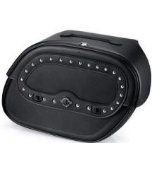 Viking Bags Spear Large Shock Cutout Studded Saddlebags- Biker King