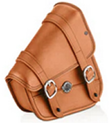 Harley Sportster Specific Brown Swing Arm Bag- Biker King